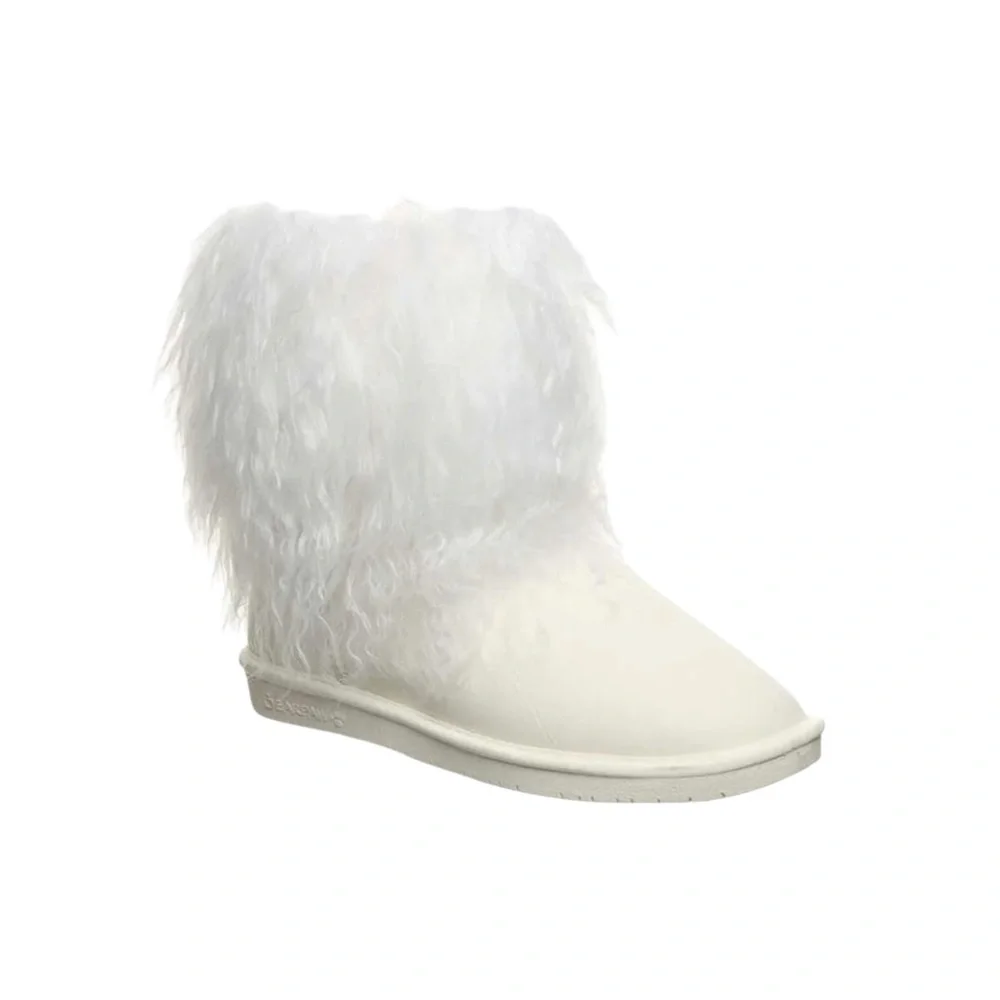 Bearpaw NWT Women's Boo White Fur Winter Boots in Sz 7